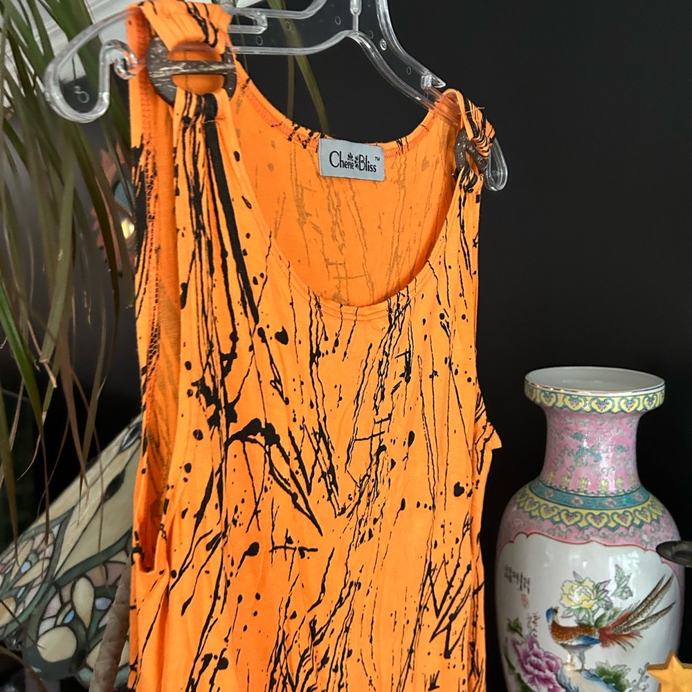 Orange Splatter Tank Top - Picture 6 of 16